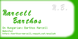 marcell barthos business card